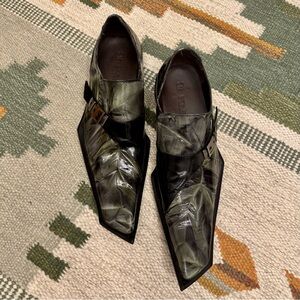 Mens Cobra Diagonal Toe Monk Strap Loafers, Size 11